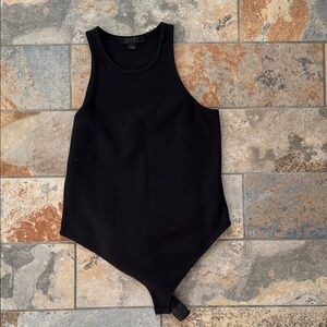 All Saints- Black Sleeveless Bodysuit